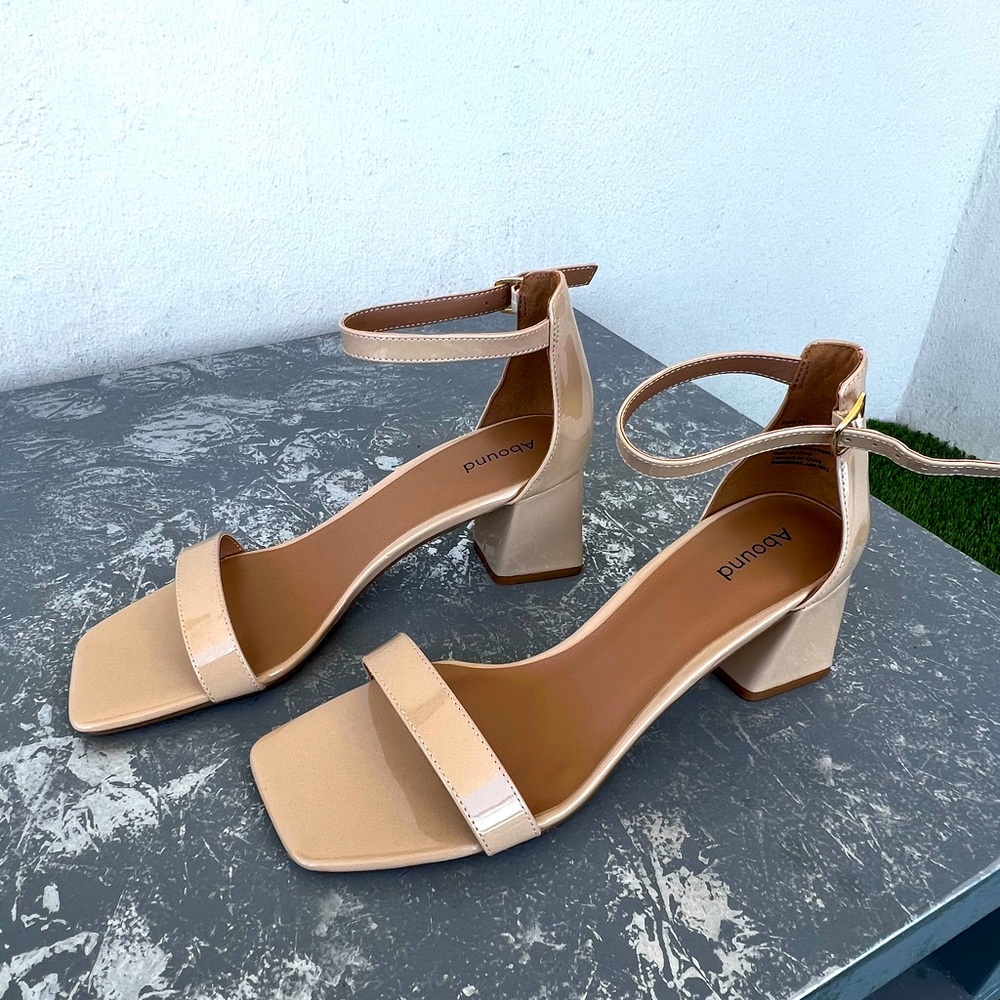Block Heel Sandals nude shoes low heel